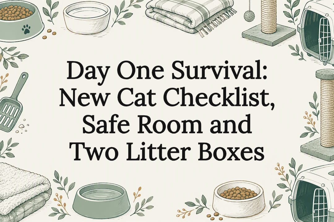 Decorative new cat checklist title card