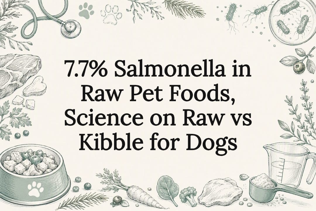 Decorative raw versus kibble title card