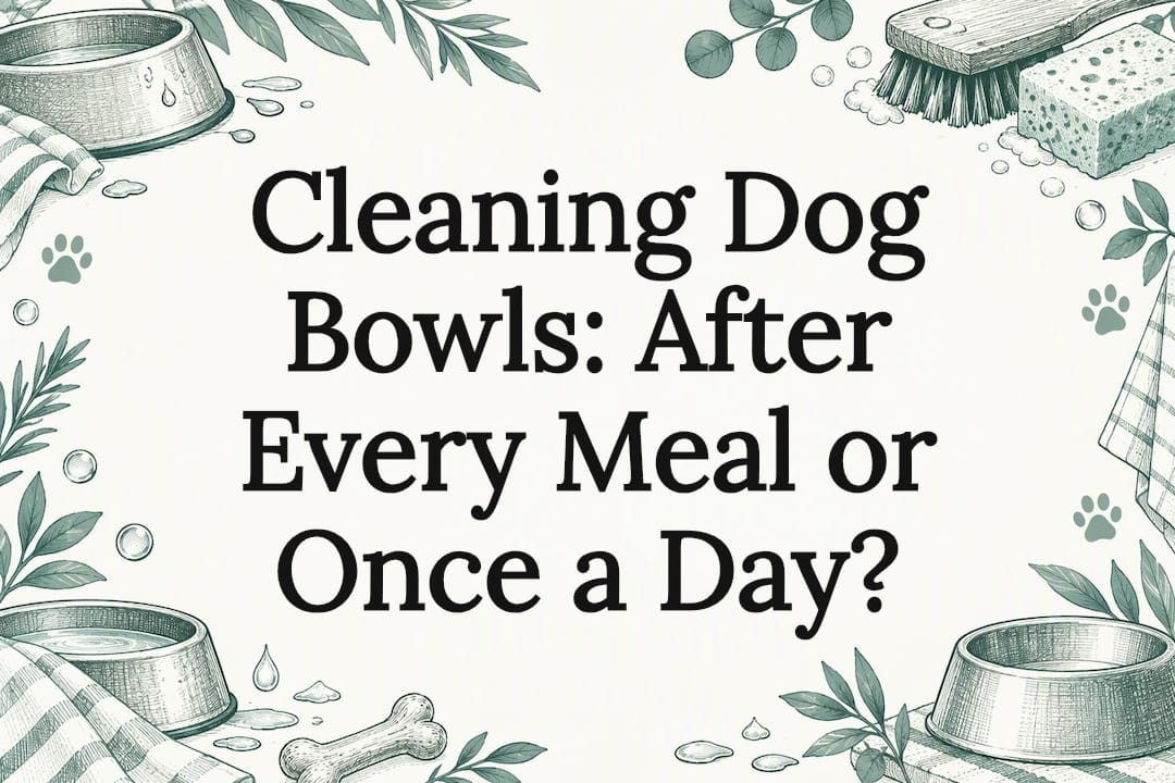 Illustrated dog bowl cleaning title card