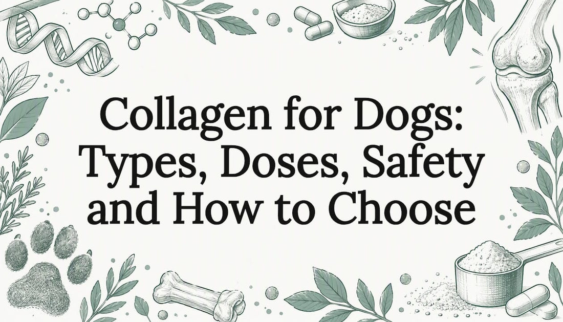 Collagen-themed decorative title card