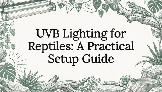 Sketch framing a reptile lighting guide title