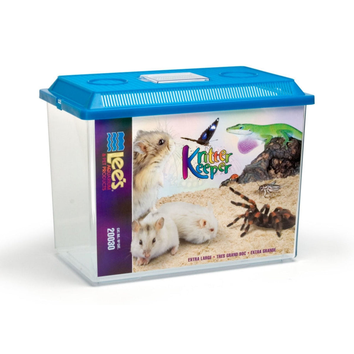 Lee's Aquarium & Pet Products Rectangle Kritter Keeper with Lid Label Assorted, 1ea/5.9 gal, XL