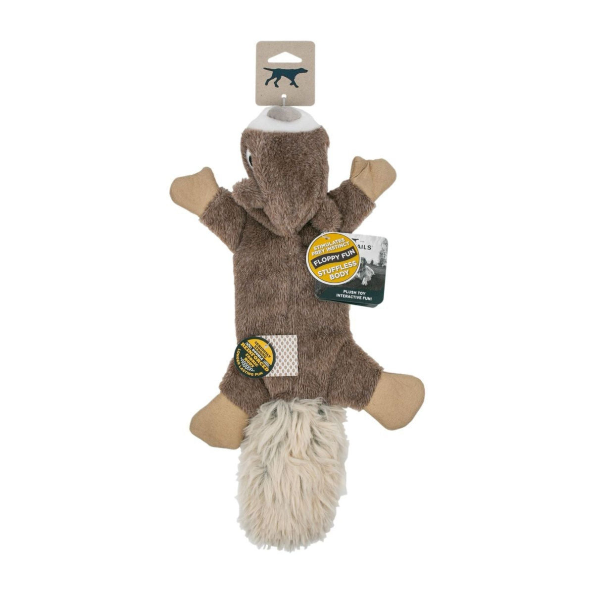 Tall Tails Dog Plush Stuffless Squirrel 16 Inches