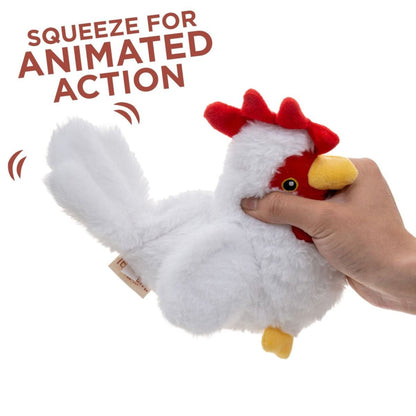 Territory Dog Plush Animated Chicken 7.1 Inches
