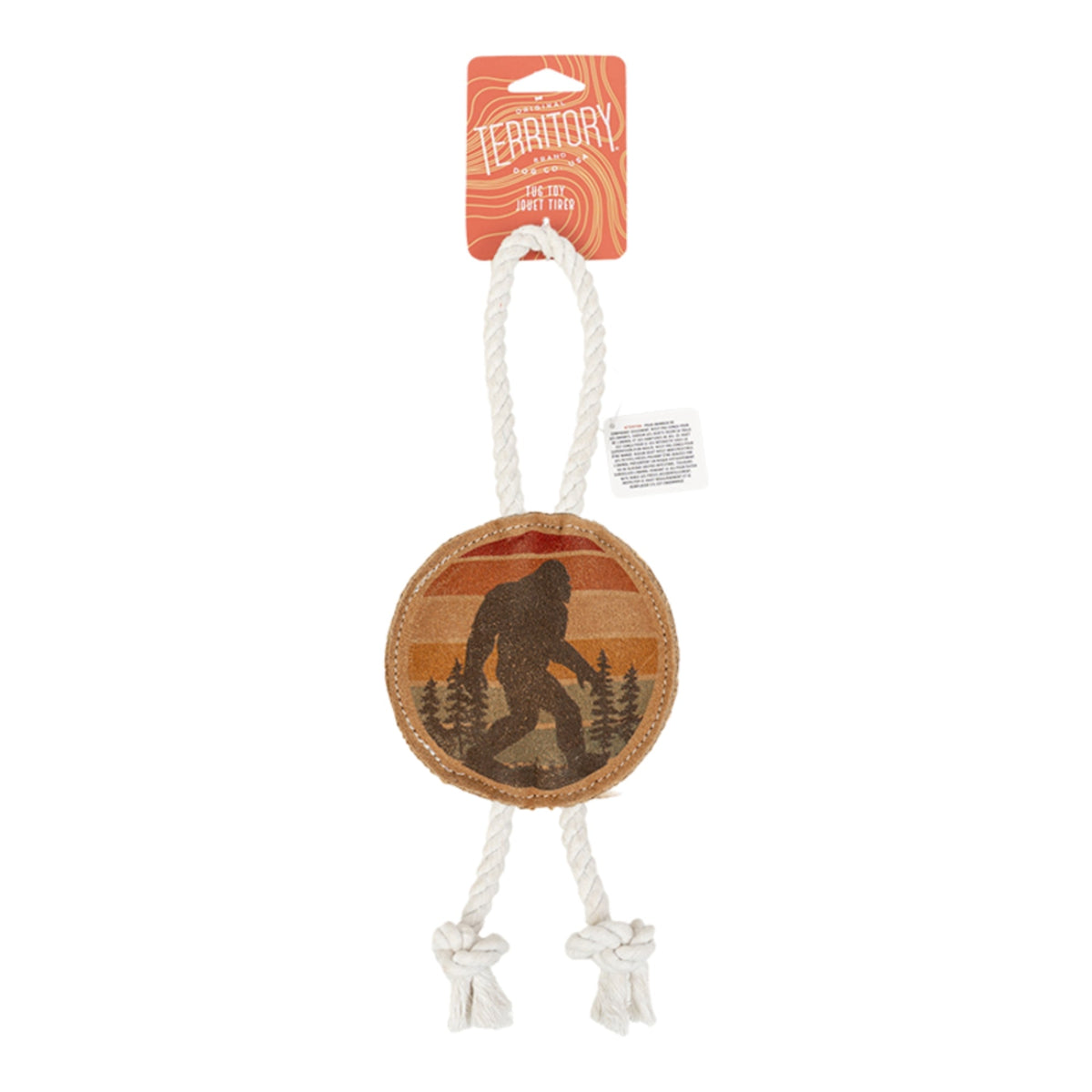 Territory Dog Natural Leather Color Bigfoot Tug Toy 14in.