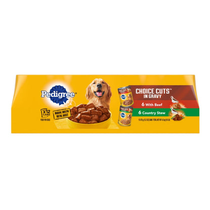 Pedigree Choice Cuts Beef & Country Stew Combo Can Dog Food 12pk/13.2oz