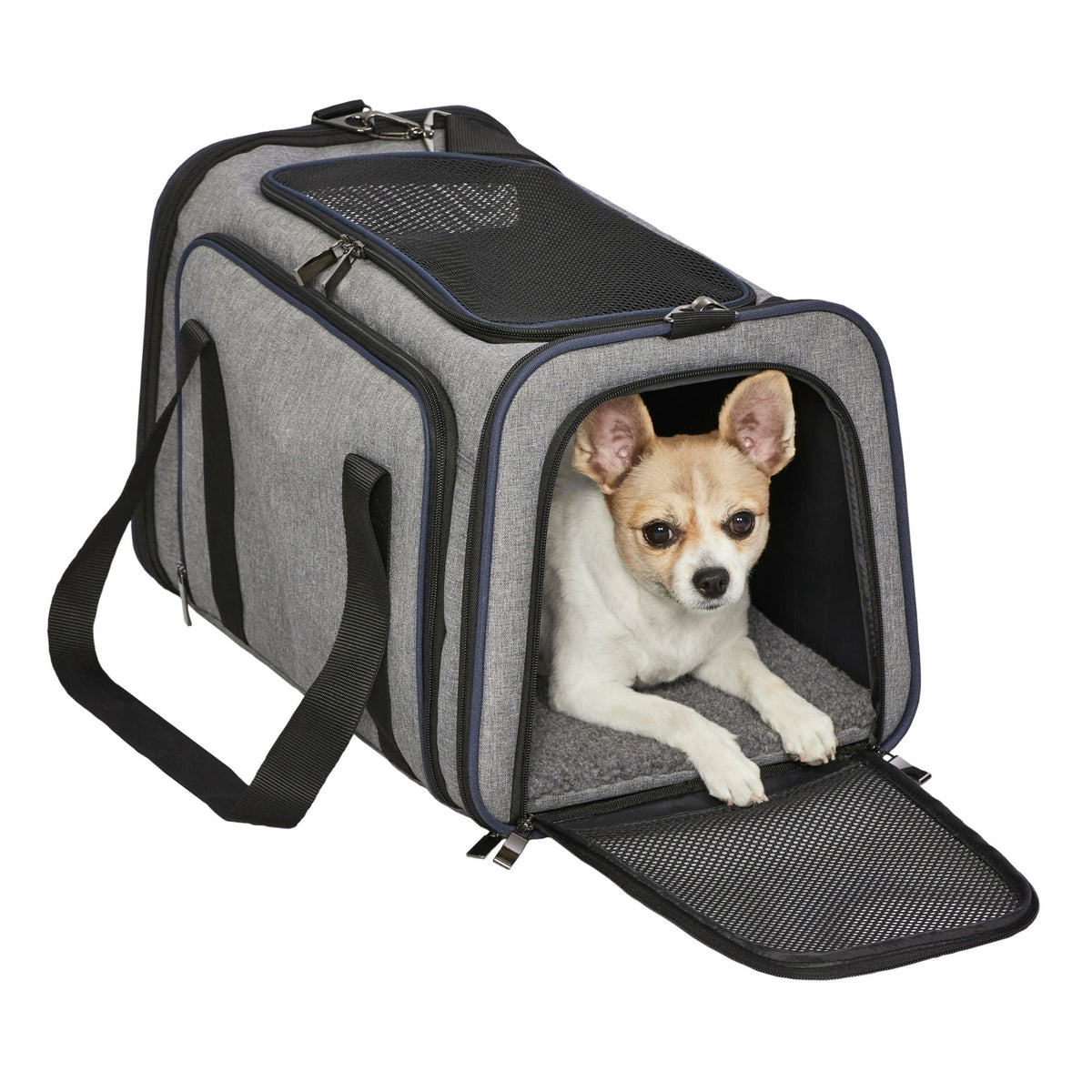 MidWest Homes for Pets Duffy Expandable Dog Carrier Gray 1ea/LG