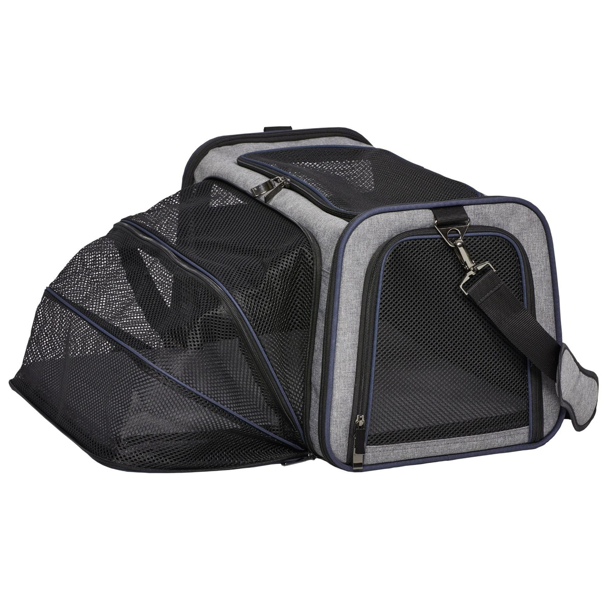 MidWest Homes for Pets Duffy Expandable Dog Carrier Gray 1ea/LG