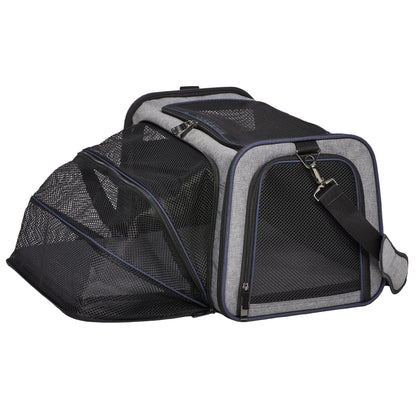MidWest Homes for Pets Duffy Expandable Dog Carrier Gray 1ea/LG