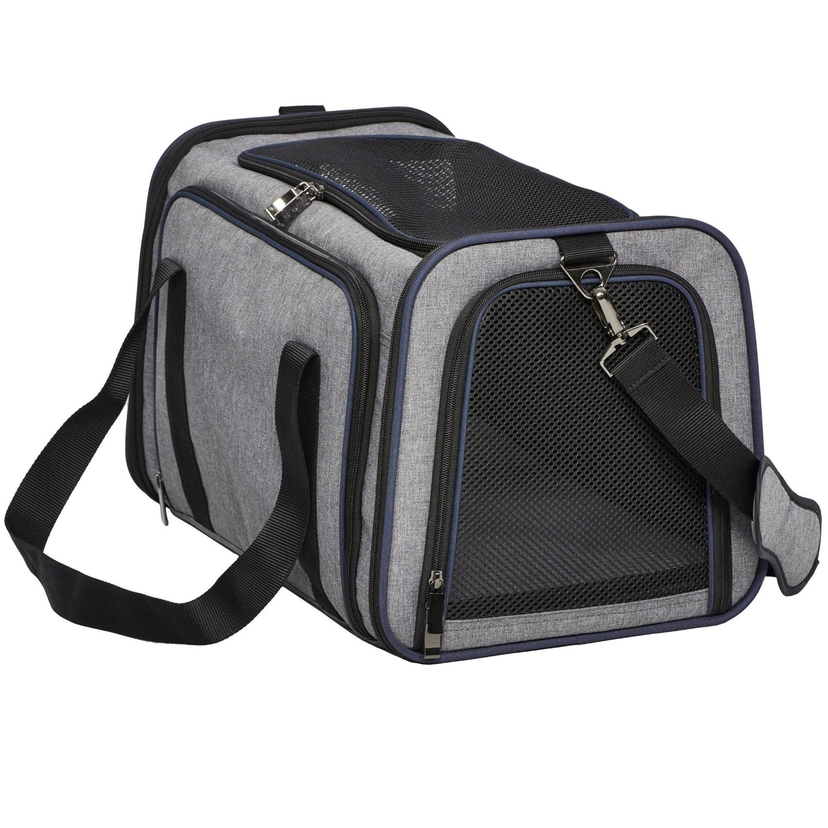 MidWest Homes for Pets Duffy Expandable Dog Carrier Gray 1ea/LG