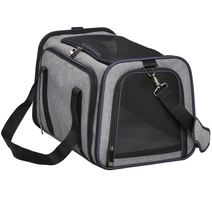 MidWest Homes for Pets Duffy Expandable Dog Carrier Gray 1ea/LG