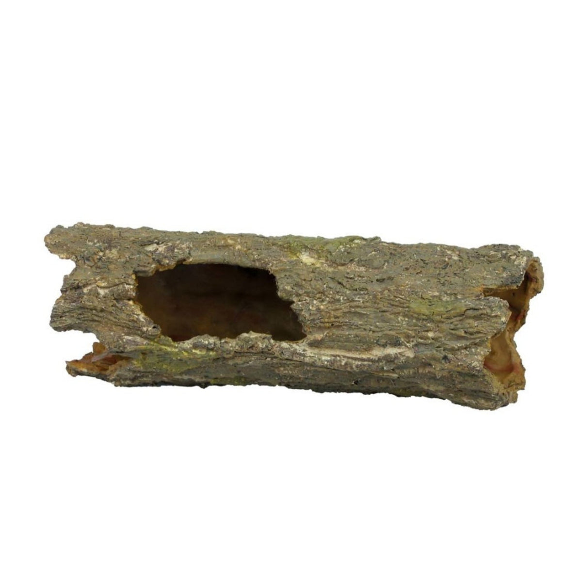 Weco Products Wecorama Sleepy Hollows Mossy Log Terrarium Ornament with Hollow Brown/Green, 1ea/LG