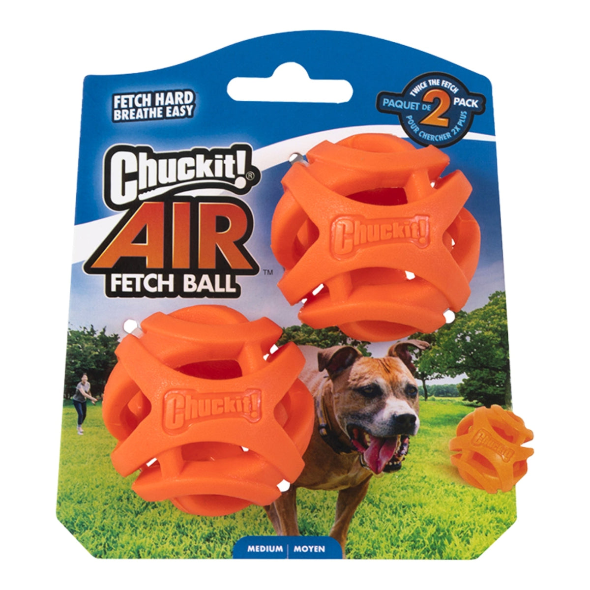 Chuckit Dog Air Fetch Ball Medium - 2 Pack