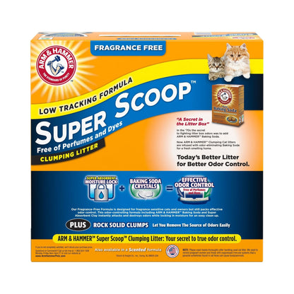 Arm & Hammer Super Scoop Clumping Unscented Cat Litter 1ea/20 lb