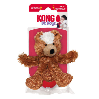 KONG Dr. Noyz Unstuffed Plush Dog Toy eddy Bear with Squeaker X-Small