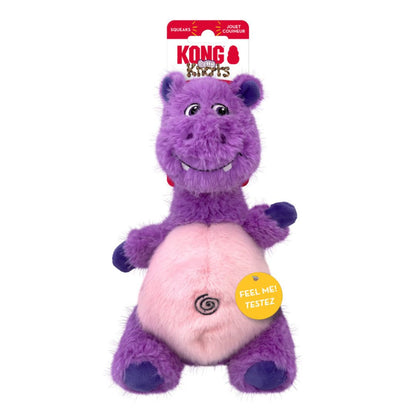 KONG Knots Belly Dog Toy Hippo MD/LG