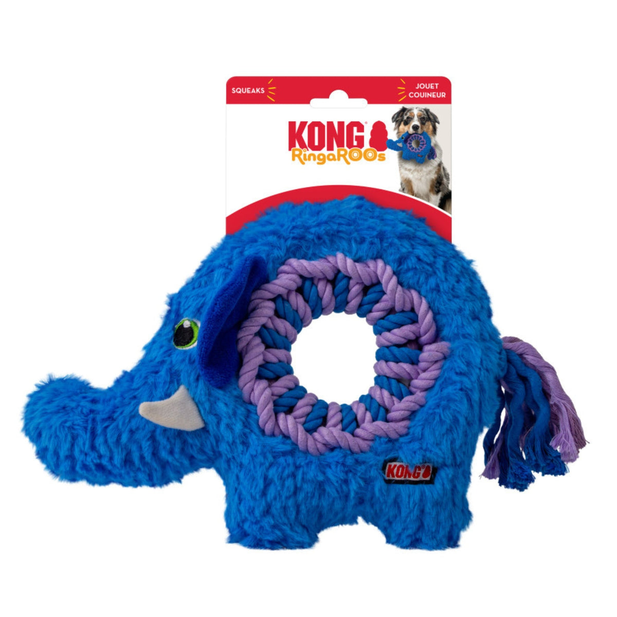 KONG Ringaroos Dog Toy Elephant, 1ea/MD