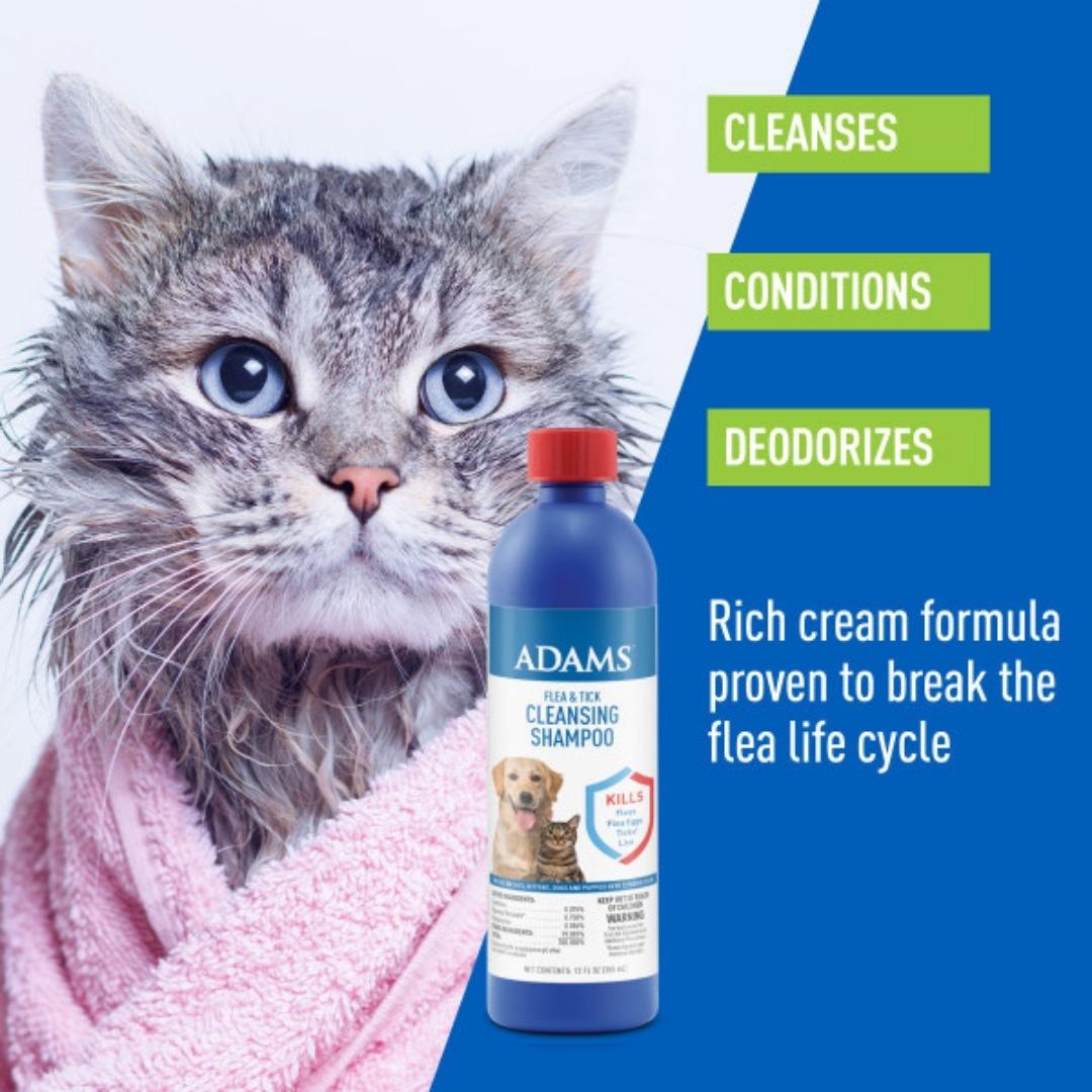 Adams Flea & Tick Cleansing Shampoo 12oz