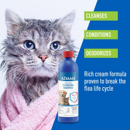 Adams Flea & Tick Cleansing Shampoo 12oz