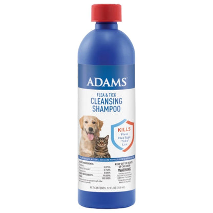 Adams Flea & Tick Cleansing Shampoo 12oz