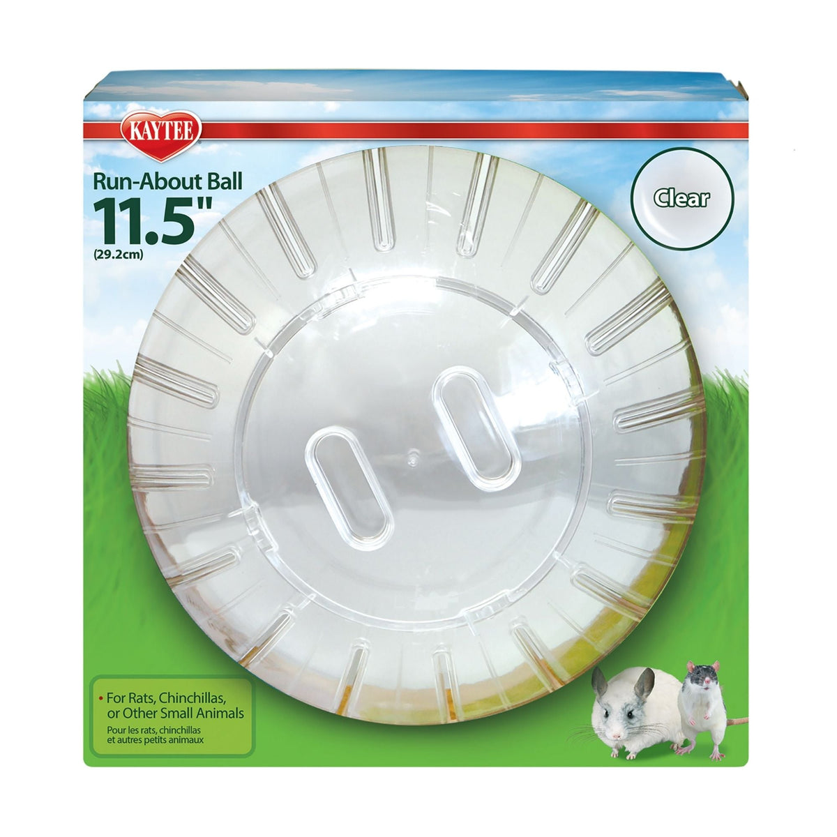 Kaytee Giant Run-About Exercise Ball Clear 1ea/11.5in.