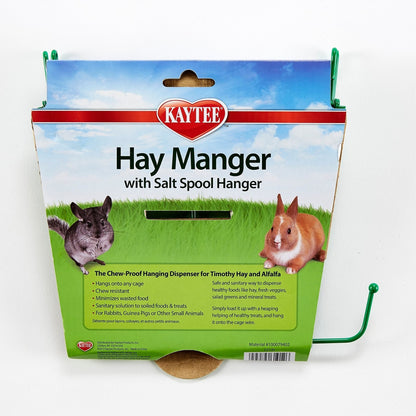 Kaytee Hay Manger Feeder With Salt Hanger Assorted 1ea/4in. X 8in. X 7.25in.