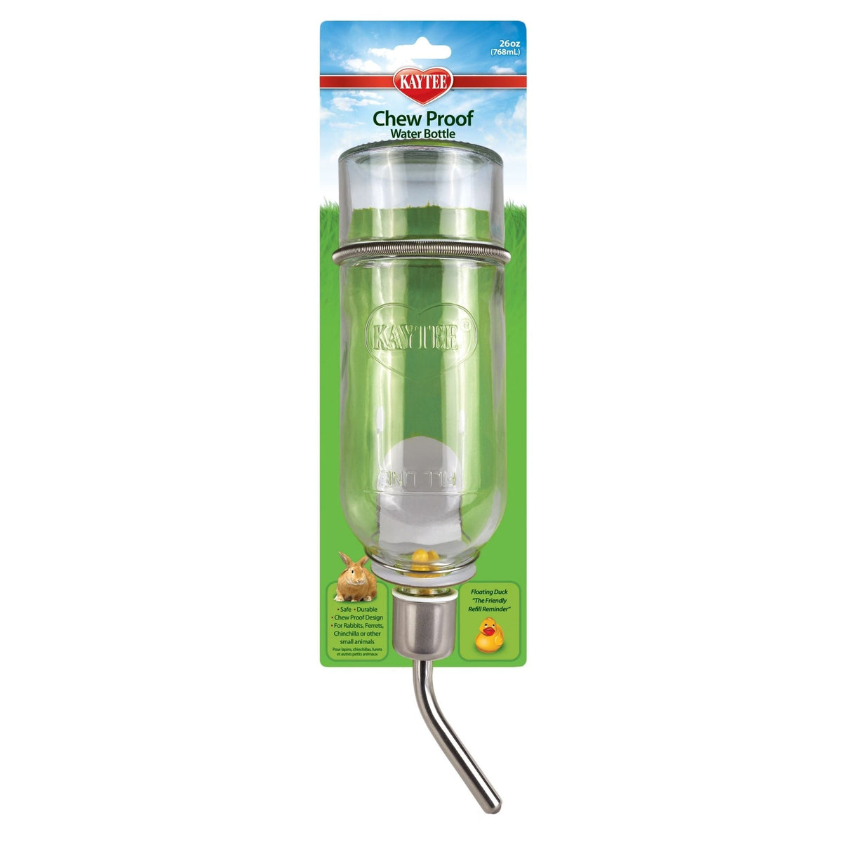 Kaytee Chew-Proof Water Bottle Clear 1ea/26oz.