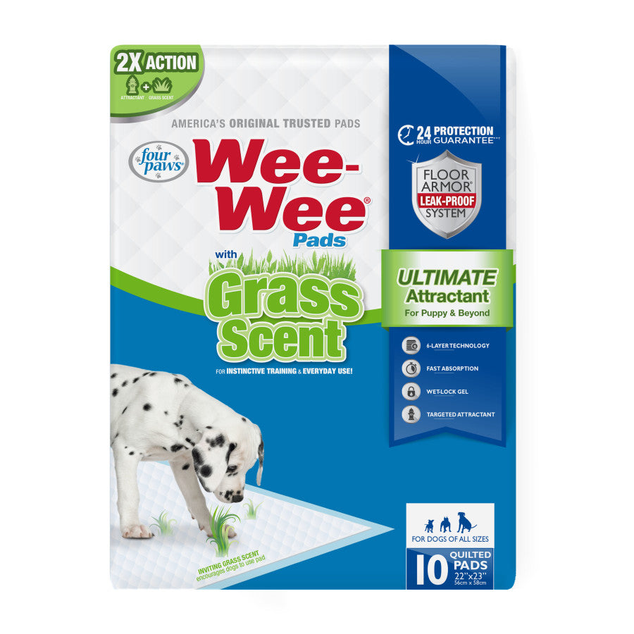 Four Paws Wee-Wee Grass Scented Puppy Pads Standard 10ct 22inx23in