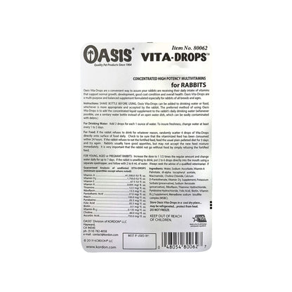 Oasis Vita-Drops High Potential Daily Multivitamin for Rabbits 1ea/2 floz.