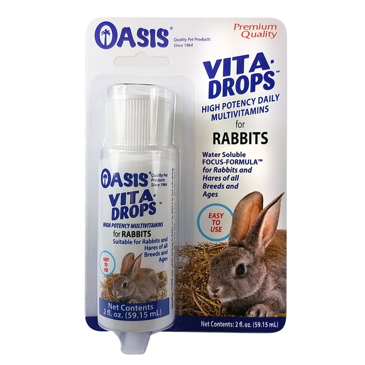 Oasis Vita-Drops High Potential Daily Multivitamin for Rabbits 1ea/2 floz.