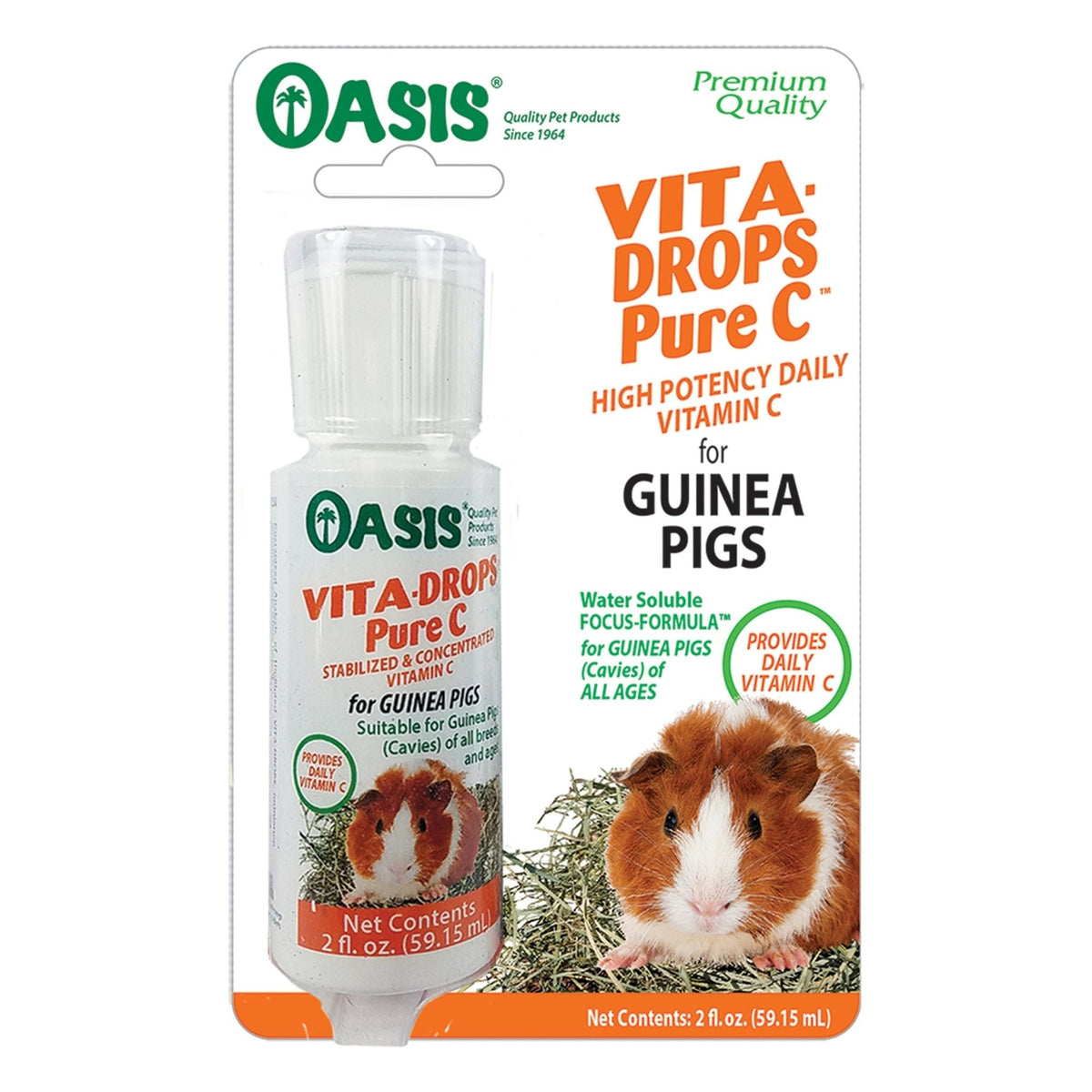 Oasis Vita-Drops Pure Vitamin C for Guinea Pigs 1ea/2 floz.