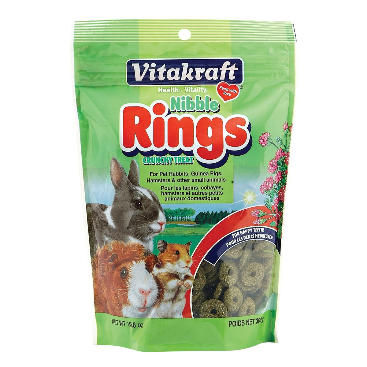 Vitakraft Nibble Rings Crunchy Treat for Small Animals 1ea/10.6oz.