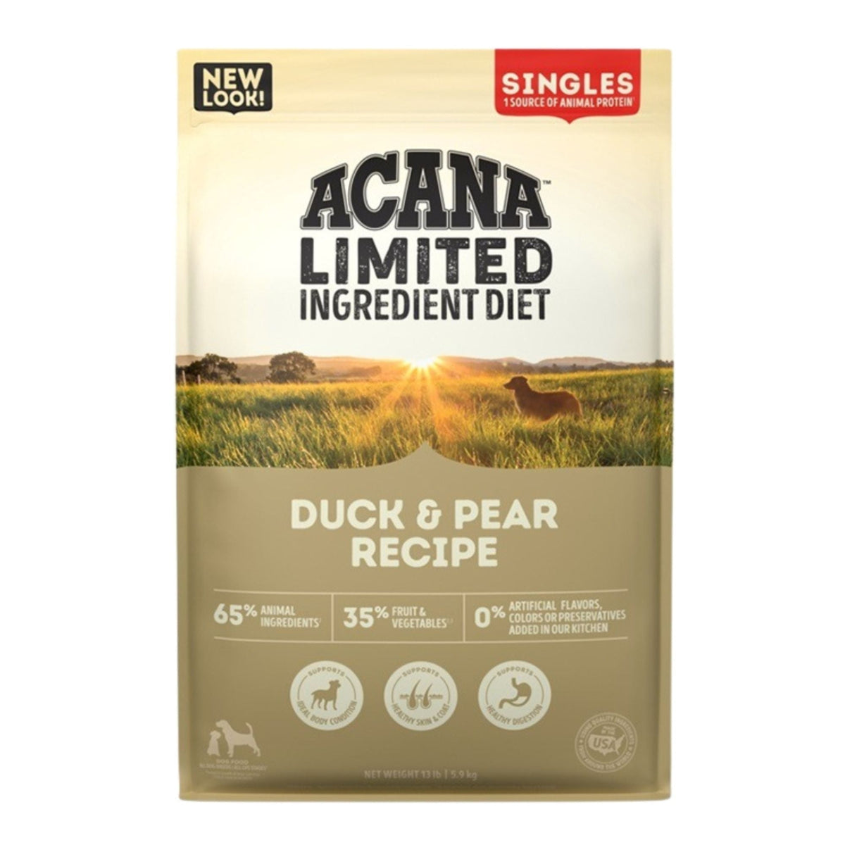 Acana Dog Grain Free Singles Duck & Pear Recipe 13Lbs