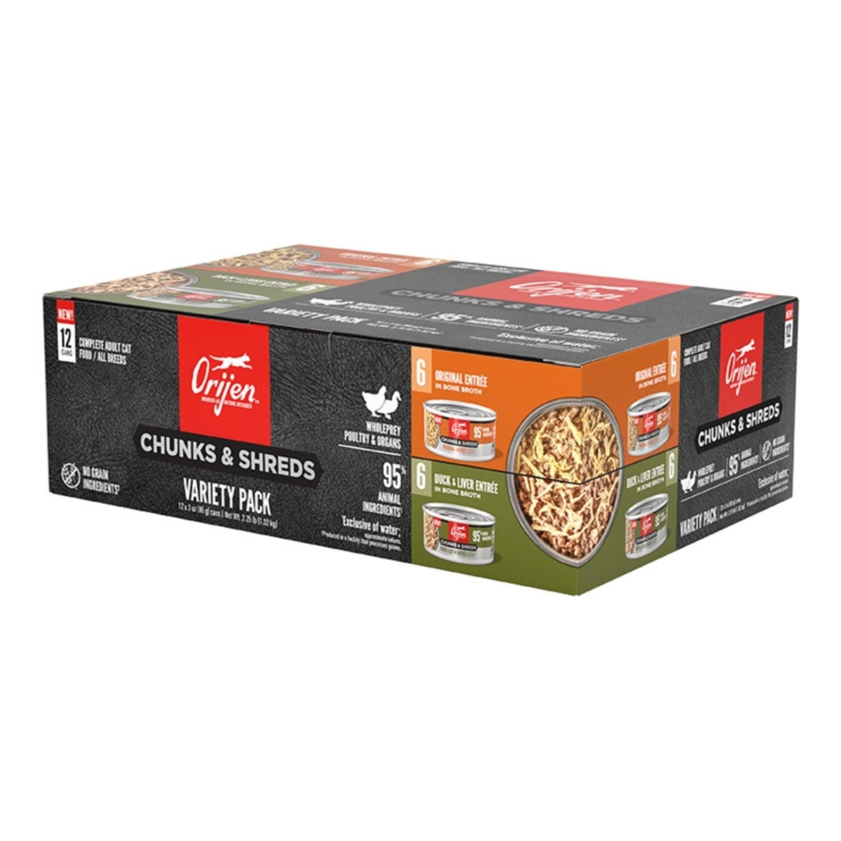 Orijen Cat Grain Free Chunk 3oz. Variety Pack (Case of 12)