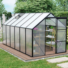 [06X12FT] Heavy-Duty Black Polycarbonate Greenhouse With Raised Base And Anchor (SAK92451)