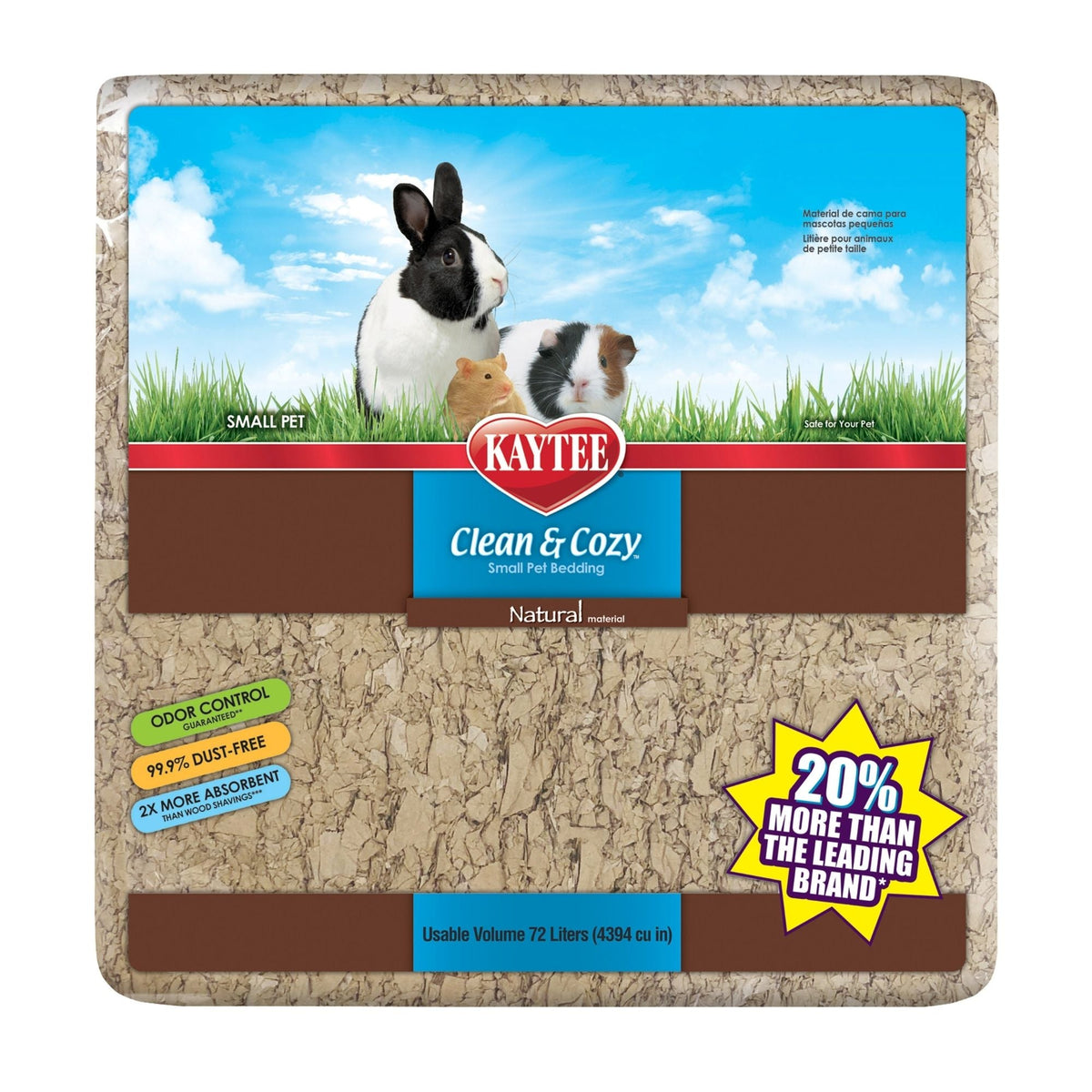 Kaytee Clean & Cozy Natural Paper Bedding 1ea/72 l