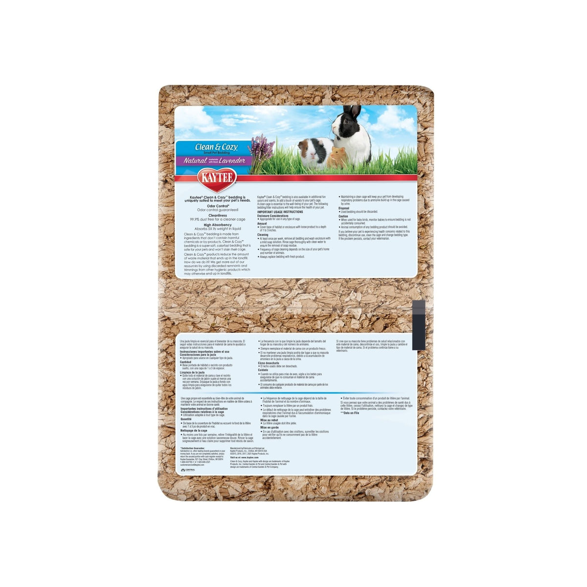 Kaytee Clean & Cozy Natural Bedding with Lavender 1ea/49.2 l