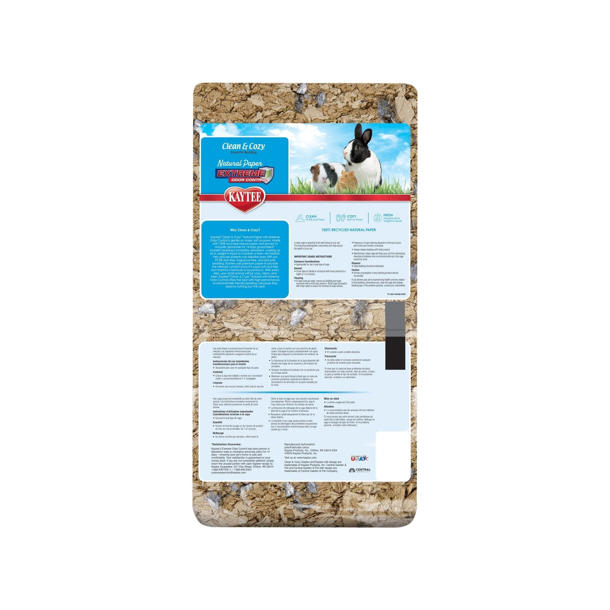 Kaytee Clean & Cozy Natural Paper with Extreme Odor Control Bedding 1ea/24.6 l