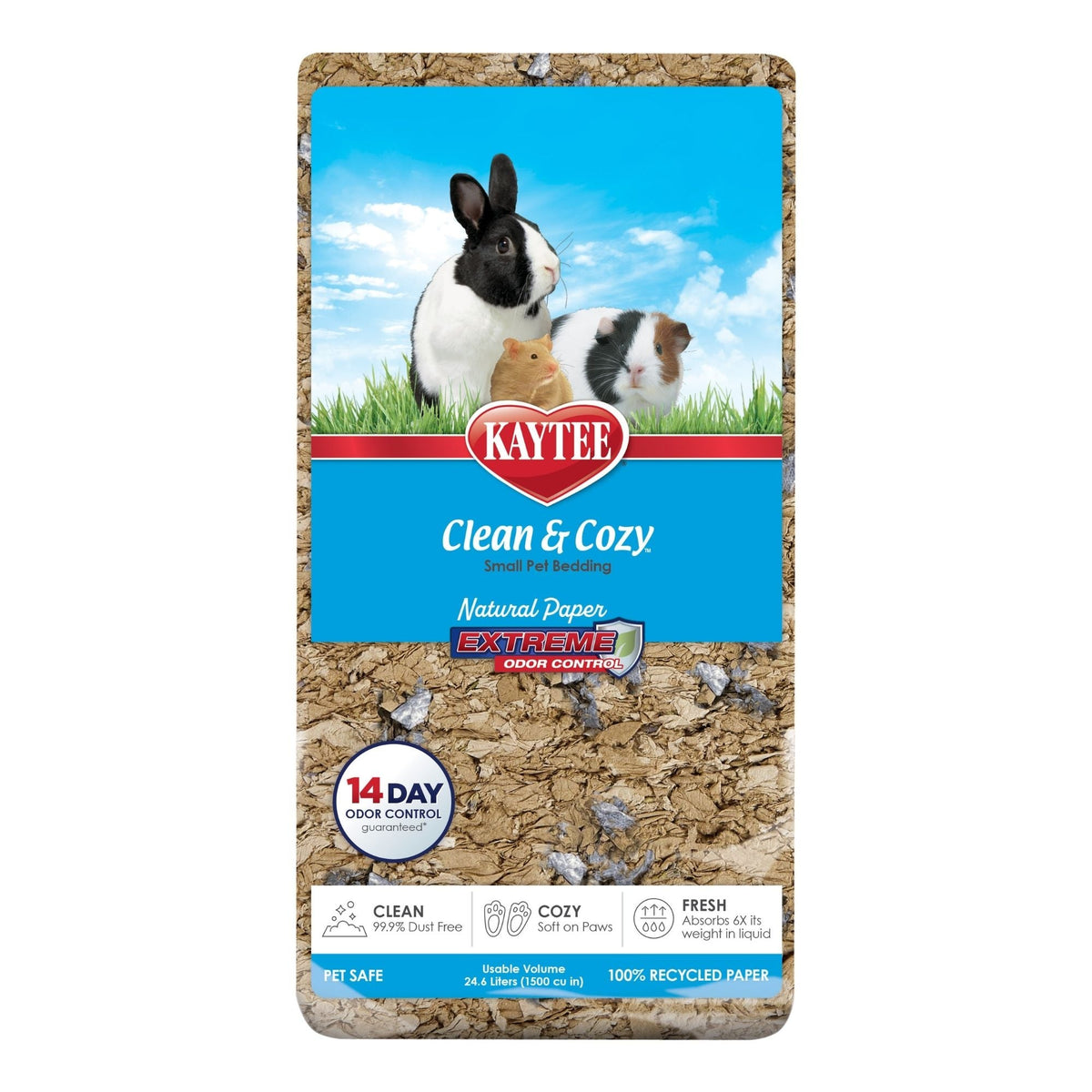 Kaytee Clean & Cozy Natural Paper with Extreme Odor Control Bedding 1ea/24.6 l