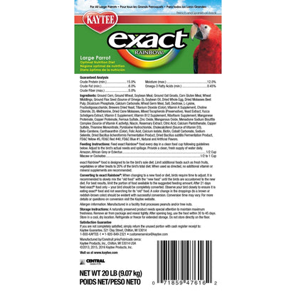 Kaytee Parrot Rainbow Food Rainbow 1ea/20 lb