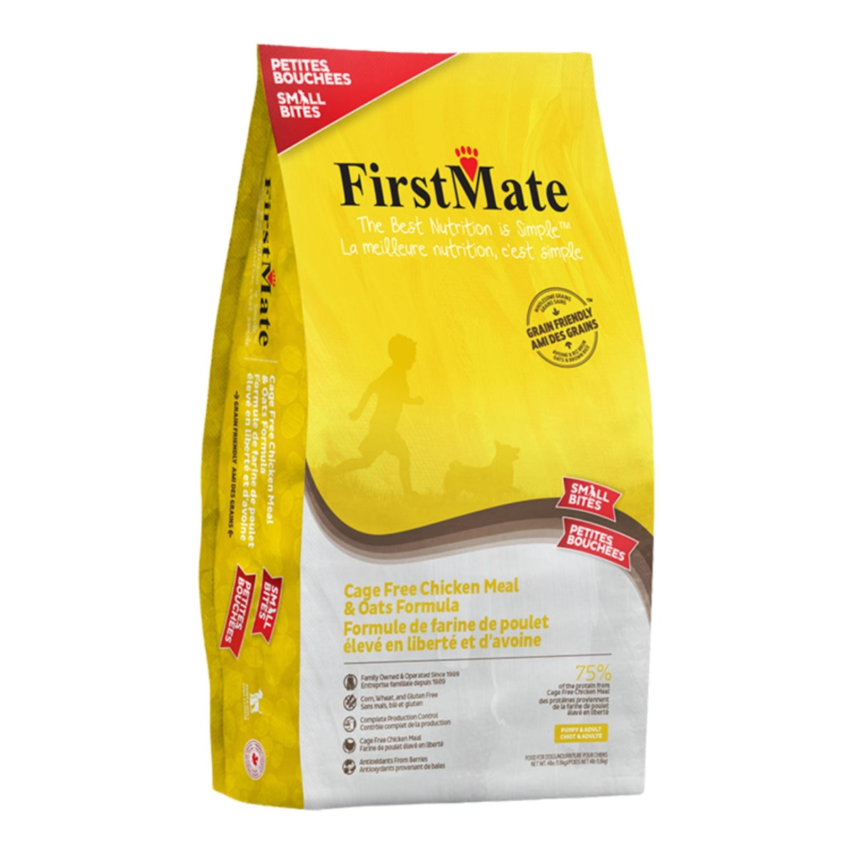 Firstmate Dog Small Bites Grain Friendly Cage Free Chicken & Oats 4lbs.