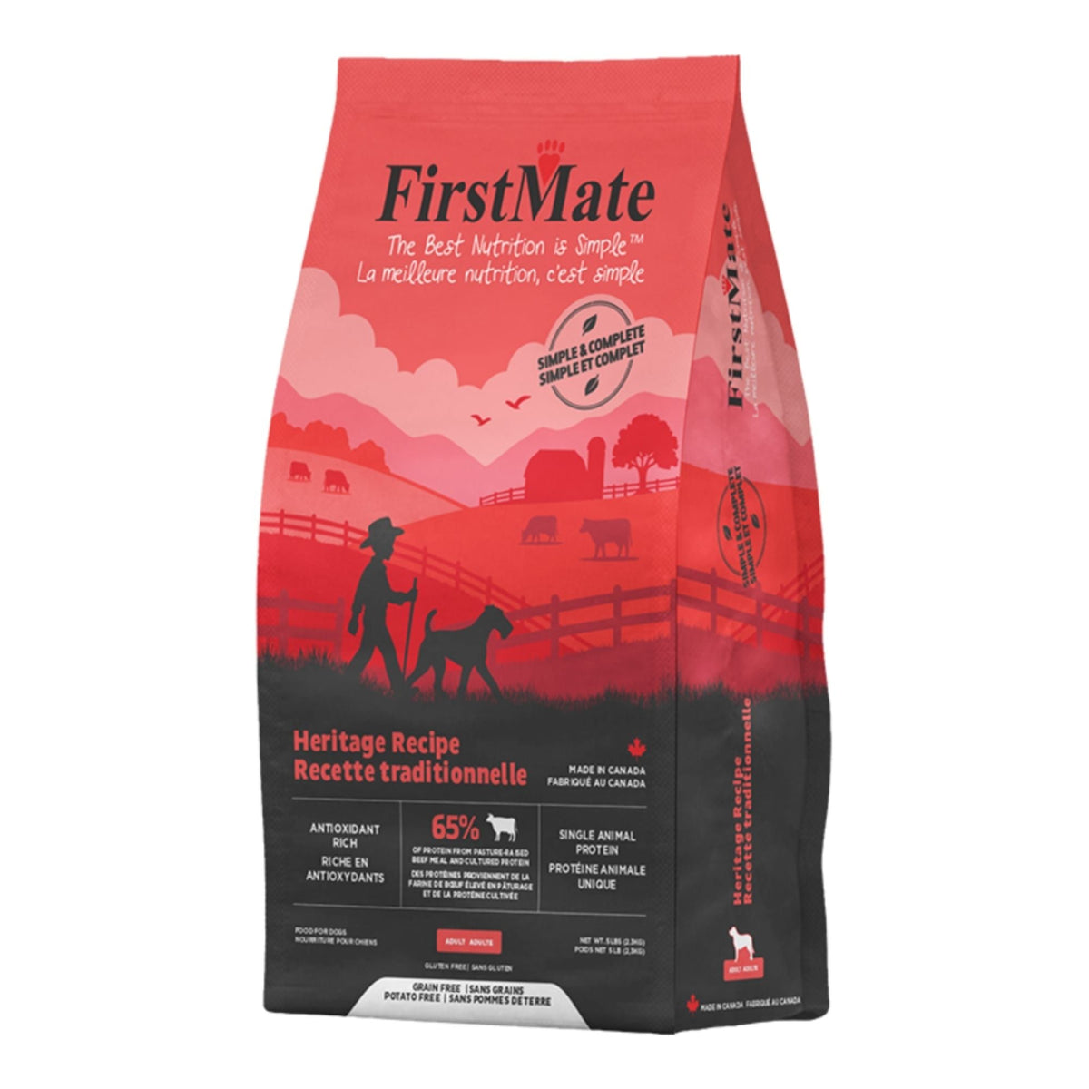 Firstmate Dog Simple & Complete Heritage Recipe Beef 5lbs.
