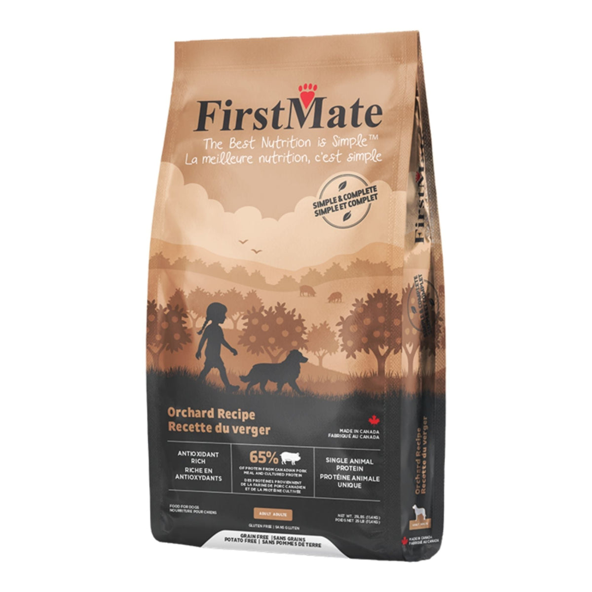 Firstmate Dog Simple & Complete Orchard Recipe Pork 25lbs.