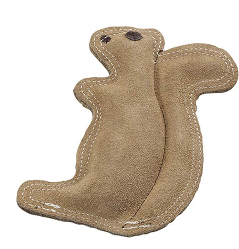 Spot Dura-Fused Leather & Jute Dog Toy Squirrel Small