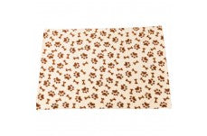 Ethical Snuggler Bones/Paws Print Blanket Cream 40X60