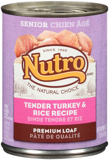Nutro Tender Turkey,Sweet Potato & GreenBean Recipe Can Senior Dog Food 12ea/12
