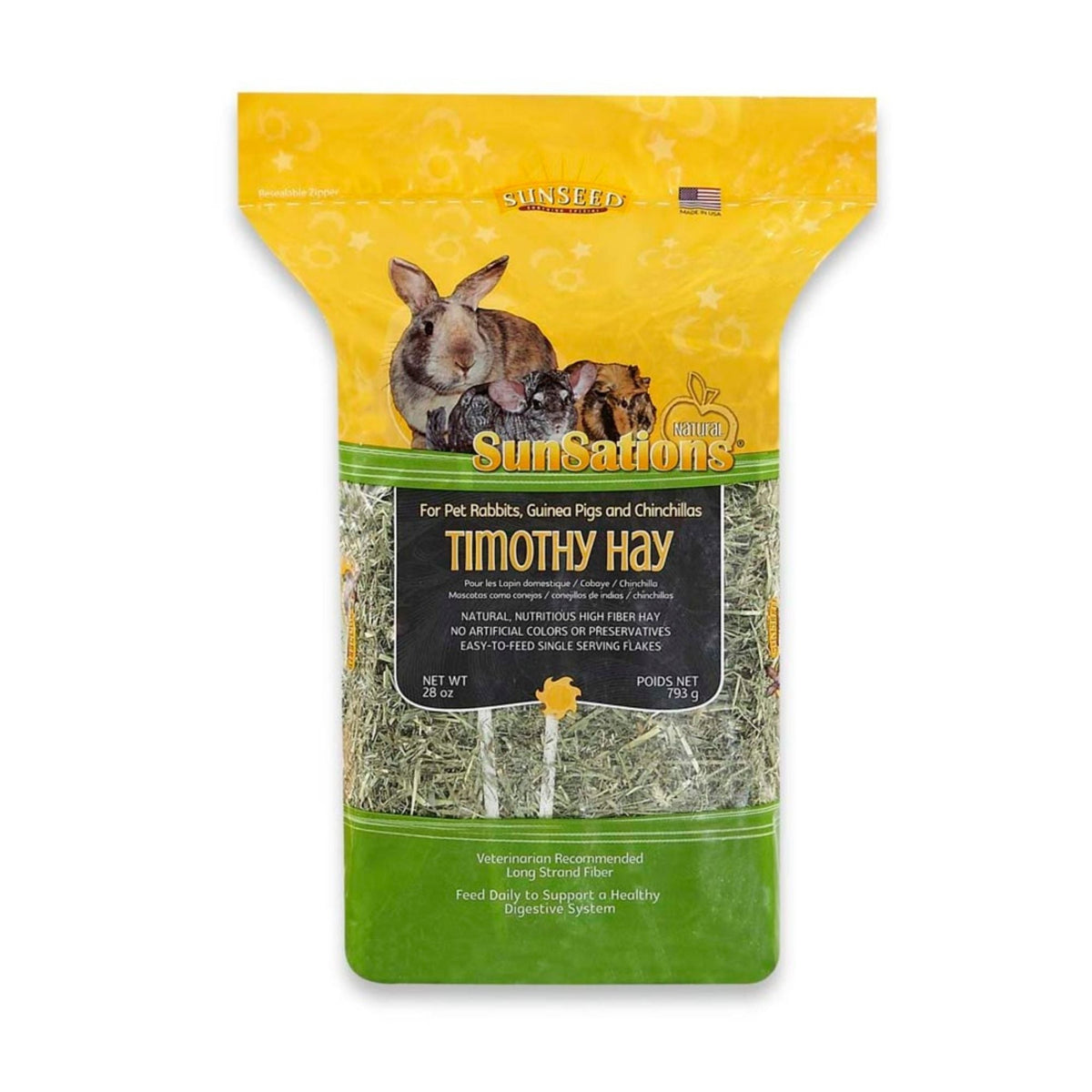 Sun Seed SunSations Natural Timothy Hay for Small Animals 1ea/28oz.