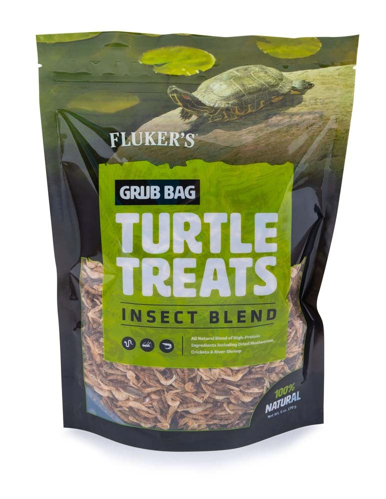Flukers Grub Bag Turtle Treat Insect Blend Dry Food 6 oz