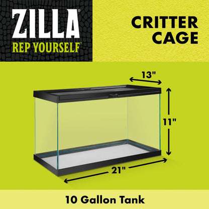 Zilla Critter Cage Reptile Terrarium 1ea/10 gal