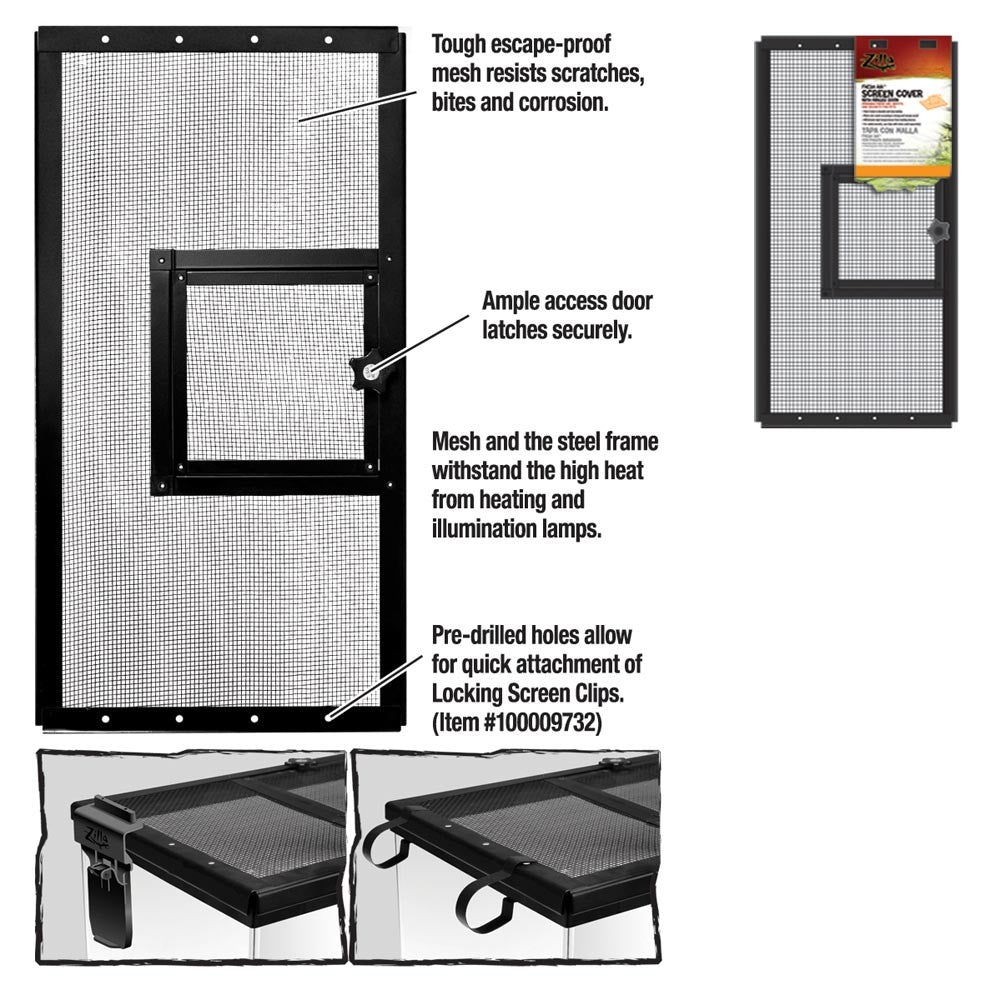 Zilla Screen Covers with Hinged Door 20 x 10 Inches